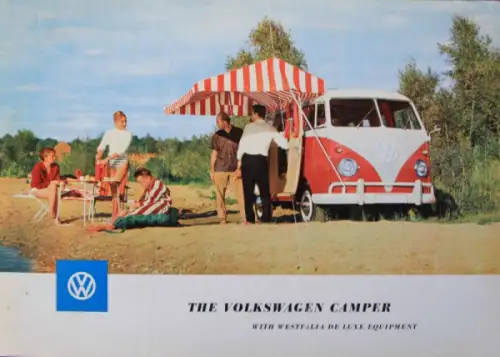 Volkswagen T1 Transporter Camper Modellprogramm 1961 Automobilprospekt (10638)