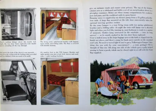 Volkswagen T1 Transporter Camper Modellprogramm 1961 Automobilprospekt (10638)