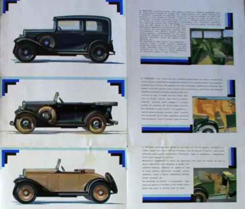 Fiat 508 Modellprogramm 1933 Automobilprospekt (10647)
