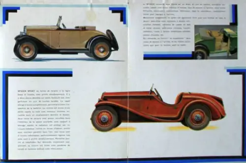 Fiat 508 Modellprogramm 1933 Automobilprospekt (10647)