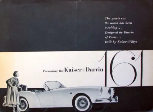 Kaiser Darrin 161 Modellprogramm 1953 Automobilprospekt (10652)