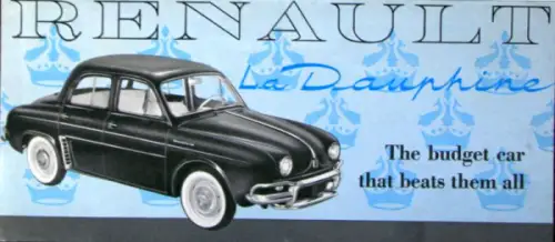 Renault Dauphine Modellprogramm 1960 Automobilprospekt (10653)