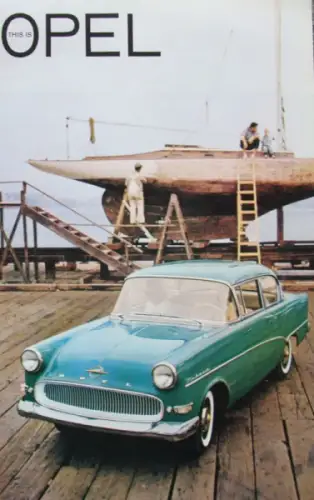 Opel Rekord Modellprogramm 1958 Automobilprospekt (10654)