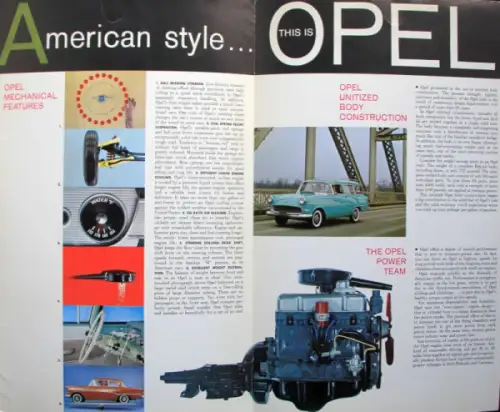 Opel Rekord Modellprogramm 1958 Automobilprospekt (10654)