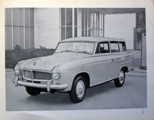 Goliath Modellprogramm 1956 "For discriminating Americans" Automobilprospekt (10656)