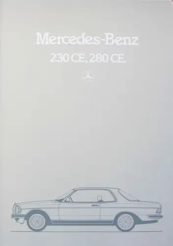 Mercedes-Benz 230 CE - 280 CE Modellprogramm 1983 Automobilprospekt (10657)