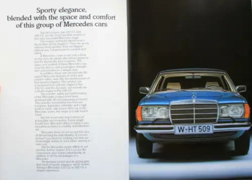 Mercedes-Benz 230 CE - 280 CE Modellprogramm 1983 Automobilprospekt (10657)