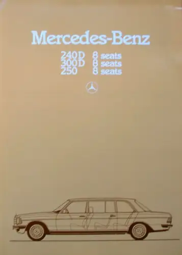 Mercedes-Benz 240 D - 300 D 8-Sitzer Modellprogramm 1983 Automobilprospekt (10660)