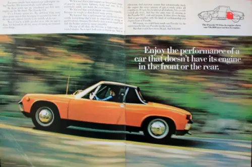 Porsche 914 Modellprogramm 1973 Automobilprospekt (10665)