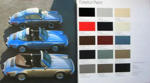 Porsche 911 Carrera Modellprogramm 1985 Automobilprospekt (10667)