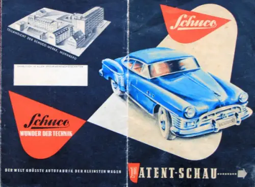 Schuco Patent-Schau Modellprogramm 1955 Spielzeug-Prospekt (10669)