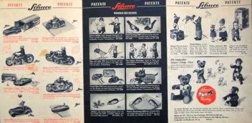 Schuco Patent-Schau Modellprogramm 1955 Spielzeug-Prospekt (10669)