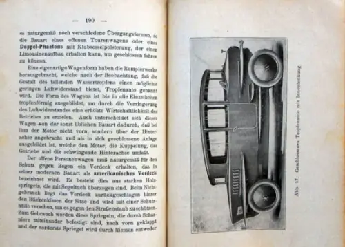Hessler "Der Kraftwagen seine Bedienung und Pflege" Fahrzeugtechnik 1922 (10700)