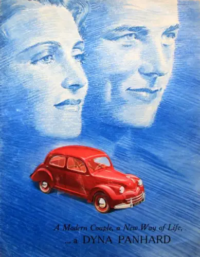 Panhard Dyna 110 Modellprogramm 1949 Automobilprospekt (10709)