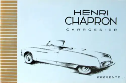 Citroen DS Henri Chapron Carrossier Modellprogramm 1962 Automobilprospekt (10711)