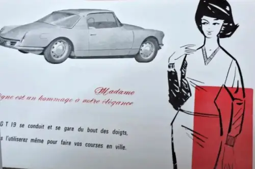Citroen DS Bossaert GT 19 Frua Modellprogramm 1963 Automobilprospekt (10713)