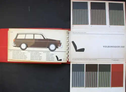 Volkswagen 1500 Modellprogramm 1965 Farbkartenmappe (10673)