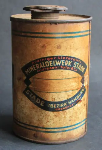 Mineralölwerke Stade Andresen Tafel & Co. 1935 Oeldose (10674)