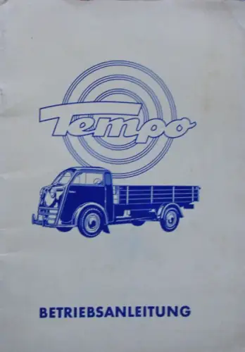 Tempo Matador 1953 Betriebsanleitung (10698)
