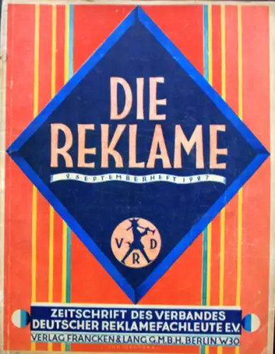 "Die Reklame" Werbezeitschrift Deutscher Reklameverband 1927 (10745)