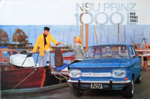 NSU Prinz 1000 L Modellprogramm 1964 Automobilprospekt (10751)