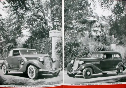 Auburn  654 - 852 Modellprogramm 1936 Automobilprospekt (10752)