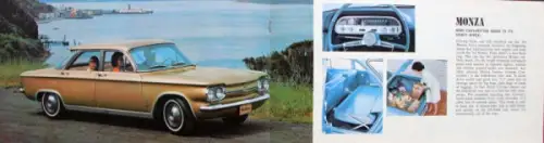 Chevrolet Corvair Modellprogramm 1964 Automobilprospekt (10755)