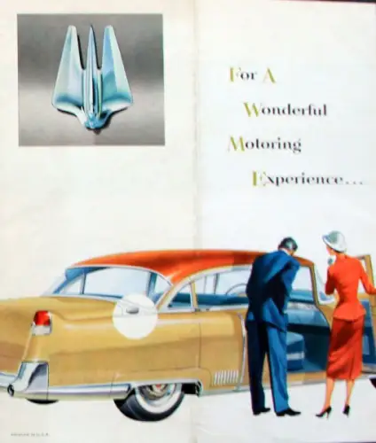 Cadillac Modellprogramm Air Condition 1954 Automobilprospekt (10757)