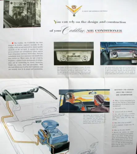 Cadillac Modellprogramm Air Condition 1954 Automobilprospekt (10757)
