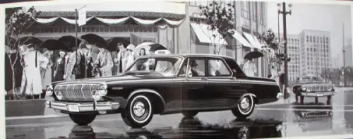 Dodge Taxis Modellprogramm 1963 "The Dependables" Automobilprospekt (10758)