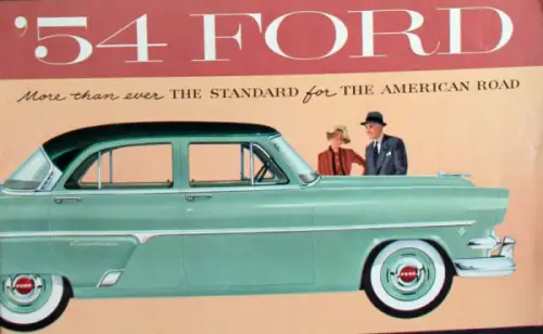 Ford Modellprogramm 1954 Automobilprospekt (10760)