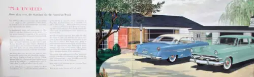 Ford Modellprogramm 1954 Automobilprospekt (10760)