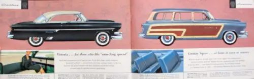 Ford Modellprogramm 1954 Automobilprospekt (10760)