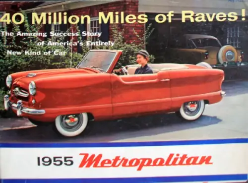 Nash Metropolitan Modellprogramm 1955 Automobilprospekt (10762)