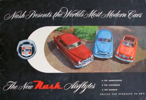 Nash Airflytes Modellprogramm 1951 Automobilprospekt (10763)