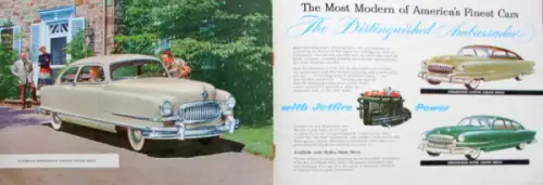 Nash Airflytes Modellprogramm 1951 Automobilprospekt (10763)
