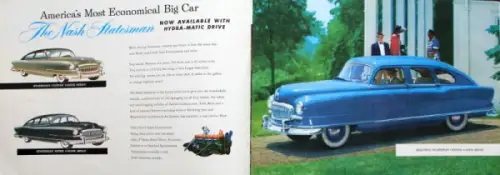Nash Airflytes Modellprogramm 1951 Automobilprospekt (10763)