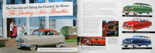 Nash Airflytes Modellprogramm 1951 Automobilprospekt (10763)