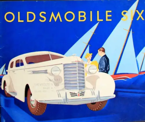 Oldsmobile Six Modellprogramm 1936 Automobilprospekt (10764)