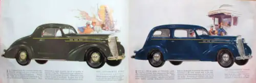 Oldsmobile Six and Eight Modellprogramm 1935 Automobilprospekt (10765)