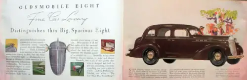 Oldsmobile Six and Eight Modellprogramm 1935 Automobilprospekt (10765)