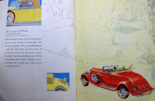 Studebaker Six Modellprogramm 1933 Automobilprospekt (10767)