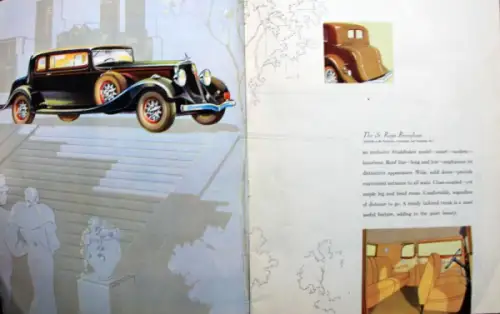 Studebaker Six Modellprogramm 1933 Automobilprospekt (10767)