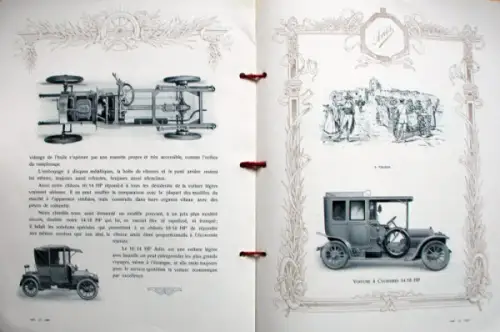 Aries Voitures de Ville Modellprogramm 1910 Automobilprospekt (10768)