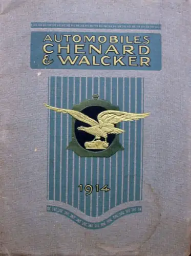 Chenard & Walcker Automobiles Modellprogramm 1914 Automobilprospekt (10771)