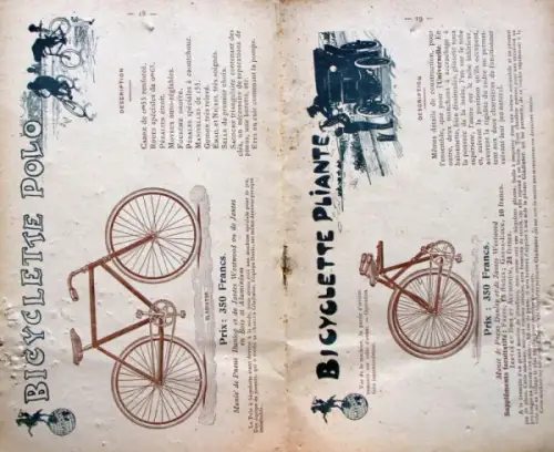 Gladiator Automobiles Cycles Modellprogramm 1900 Automobilprospekt (10773)