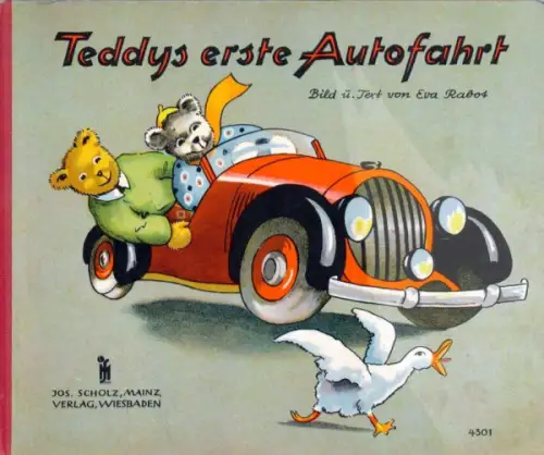 Rabot "Teddys erste Autofahrt" Volkswagen Kinderbuch 1943 (10778)