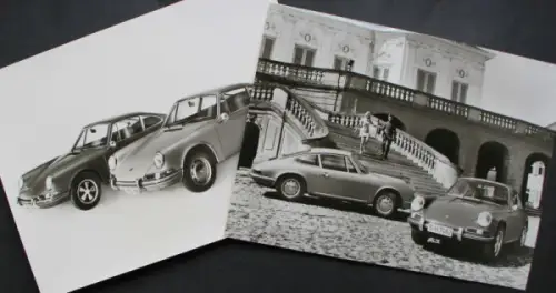 Porsche 911S zwei Werksfotos 1965 (10783)
