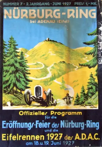 ADAC "Eifelrennen" Nürburgring 1927 Rennprogramm (10785)
