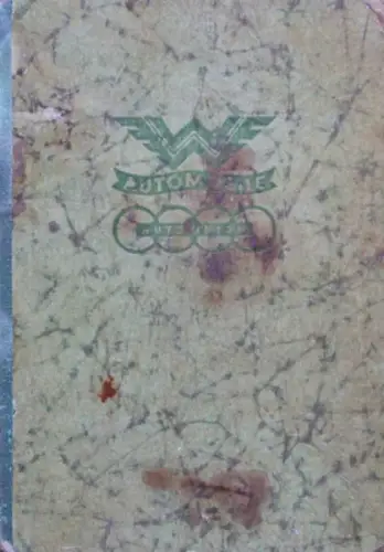 Wanderer Auto-Union Modellprogramm Verkäuferfibel 1938 (10794)